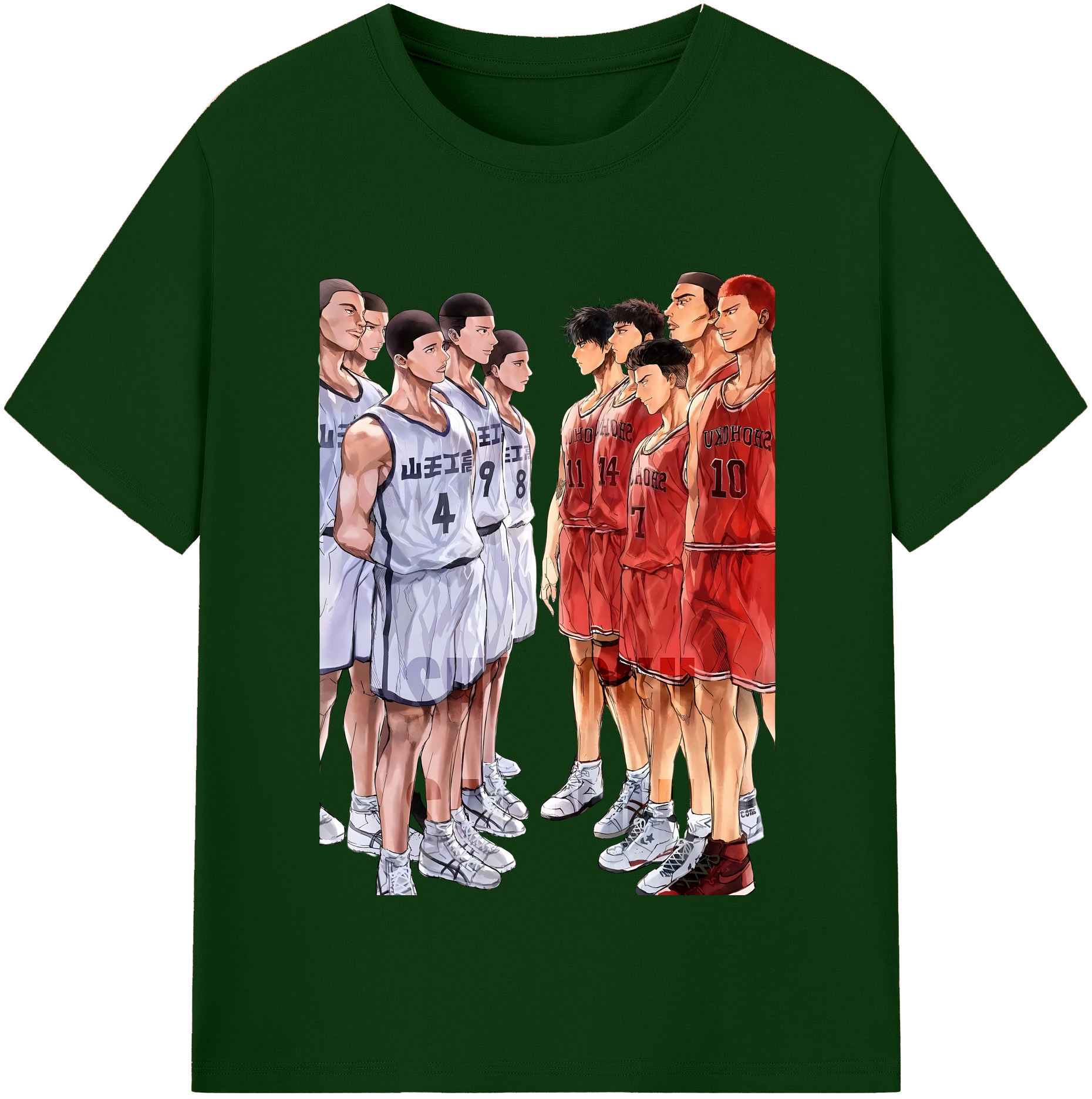 SLAM DUNK／スラムダンク 綿100％半袖Tシャツ（フロントプリント）
